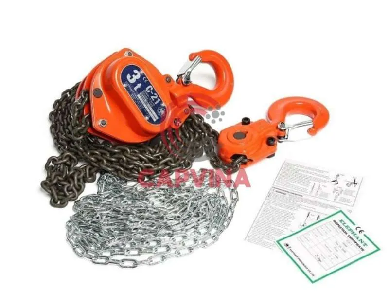 Sản phẩm pa lang xich keo tay 3 tan capthep — Công Ty TNHH Dây Cáp Thép Việt Nam — MST 0312378894