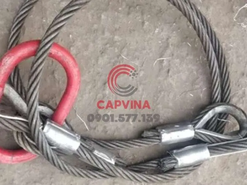 Sản phẩm sling cap thep kep chi 2 chan capthep — Công Ty TNHH Dây Cáp Thép Việt Nam — MST 0312378894
