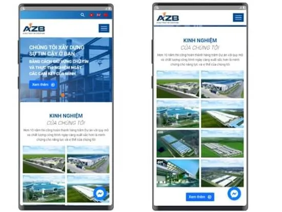 Sản phẩm 062538 panpic thiet ke web cty xay dung azb_thumb — Công Ty Công Nghệ Panpic — MST 0312405996