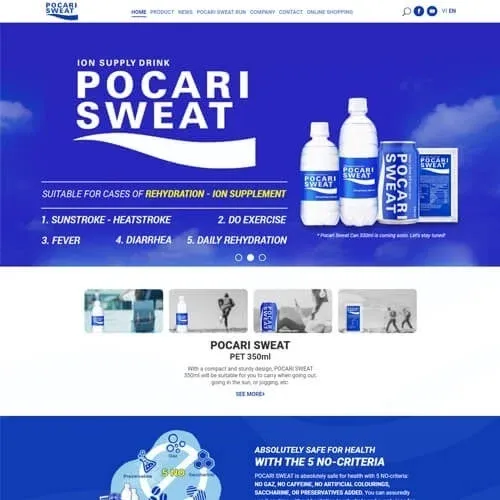 Sản phẩm panpic thiet ke web pocari sweat japan — Công Ty Công Nghệ Panpic — MST 0312405996