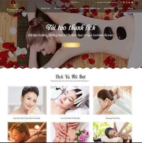 Sản phẩm panpic thiet ke web spa goldenocean — Công Ty Công Nghệ Panpic — MST 0312405996