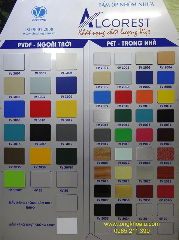 Sản phẩm bang mau alu alcorest ngoai troi — Công Ty TNHH SBGroup Việt Nam — MST 0312407182