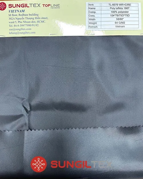 Sản phẩm TL 6070 WR CIRE — Vải Sung IL - Công Ty TNHH Sung IL Việt Nam — MST 0312415708