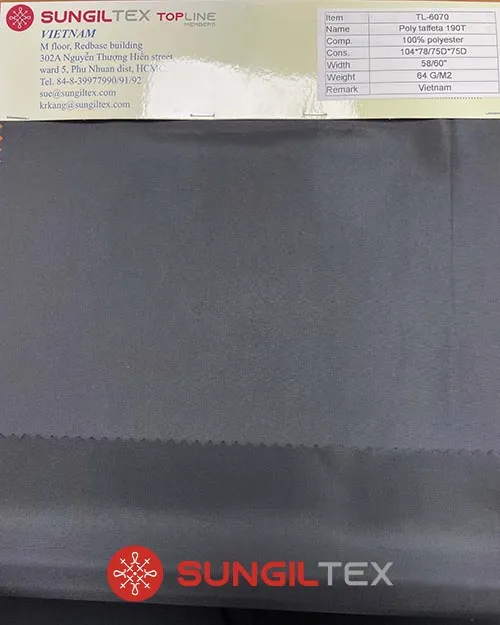 Sản phẩm TL 6070 — Vải Sung IL - Công Ty TNHH Sung IL Việt Nam — MST 0312415708