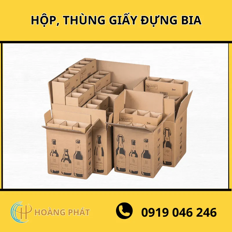 Sản phẩm hop thung giay dung bia — Bao Bì Hoàng Phát - Công Ty TNHH Sản Xuất Thương Mại Bao Bì Hoàng Phát — MST 0312425350