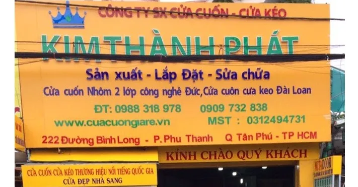 Sản phẩm kim thanh phát — Cửa Cuốn, Cửa Kéo Kim Thành Phát — MST 0312494731