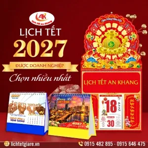 Sản phẩm cac mau lich tet 2027 uoc doanh nghiep chon nhieu — Lịch Tết An Khang - Công Ty Trách Nghiệm Hữu Hạn Thương Mại Dịch Vụ Phát Triển
An Khang — MST 0312501890