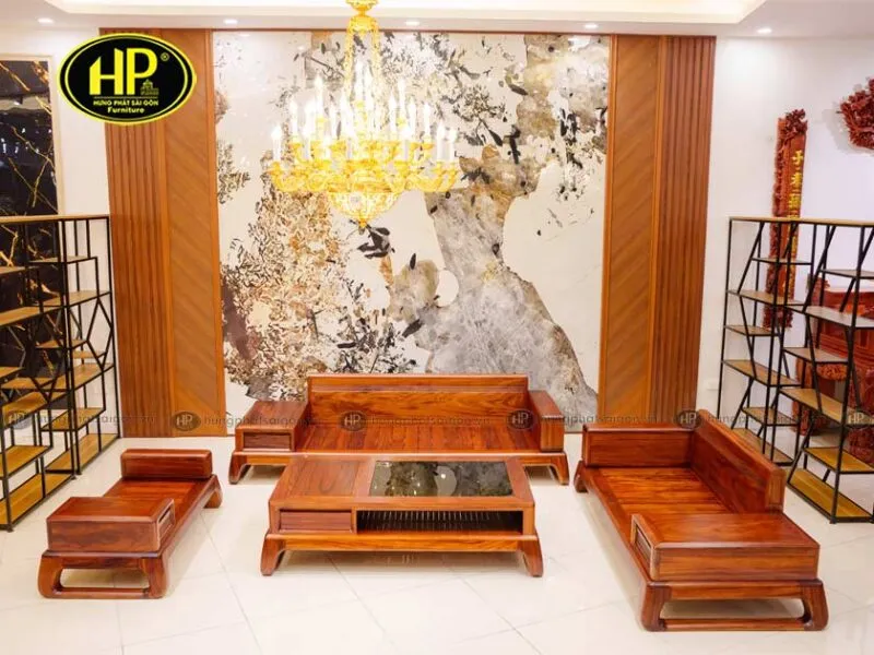 Sản phẩm Sofa go huong xam chan quy tinh te HH 19X 800x600 — Công Ty TNHH Nội Thất Hưng Phát Sài Gòn — MST 0312530919