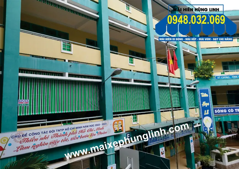 Sản phẩm 1 dich vu thay bat mai bat tha truong hoc nguyen van nghi go vap 2 — Mái Che Hùng Linh - Công Ty TNHH Sản Xuất Thương Mại Dịch Vụ Quảng Cáo Hùng Linh — MST 0312540321
