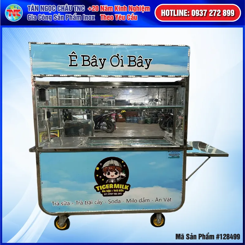Sản phẩm 16.11 xe trai cay an vat 01 — Inox Tân Ngọc Châu - Công Ty TNHH Thương Mại Dịch Vụ Sản Xuất Tân Ngọc Châu TNC — MST 0312558103