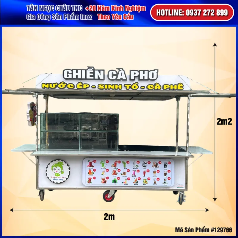 Sản phẩm 18.12.24 Xe Ca Pho 01 — Inox Tân Ngọc Châu - Công Ty TNHH Thương Mại Dịch Vụ Sản Xuất Tân Ngọc Châu TNC — MST 0312558103