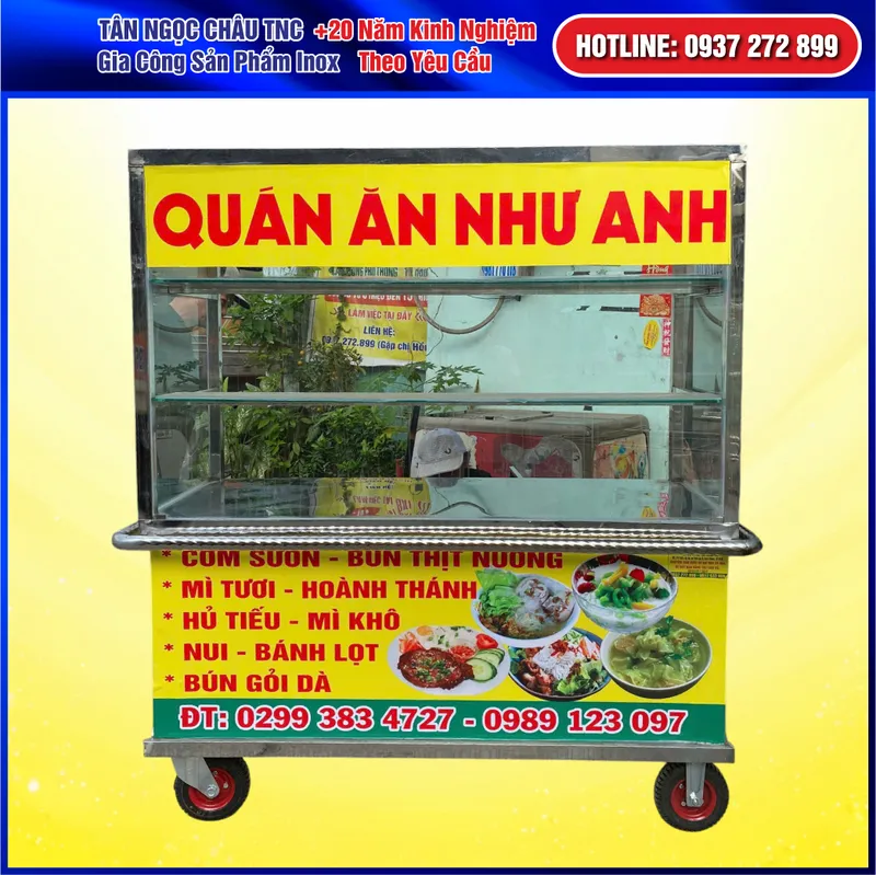 Sản phẩm 18.3.25 Xe hu tieu 01 — Inox Tân Ngọc Châu - Công Ty TNHH Thương Mại Dịch Vụ Sản Xuất Tân Ngọc Châu TNC — MST 0312558103