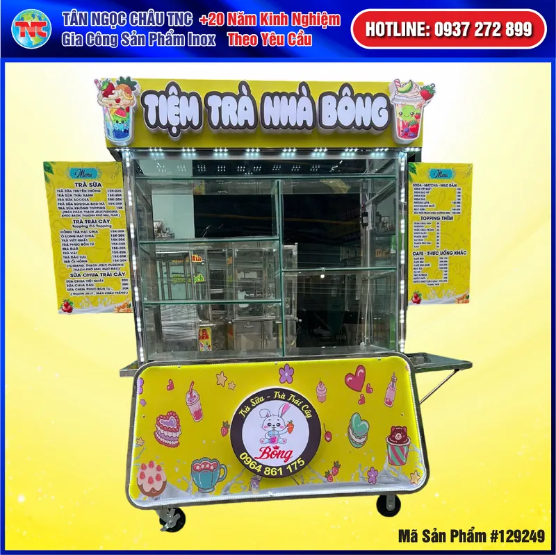 Sản phẩm 25.11.24 xe tra sua 01 — Inox Tân Ngọc Châu - Công Ty TNHH Thương Mại Dịch Vụ Sản Xuất Tân Ngọc Châu TNC — MST 0312558103