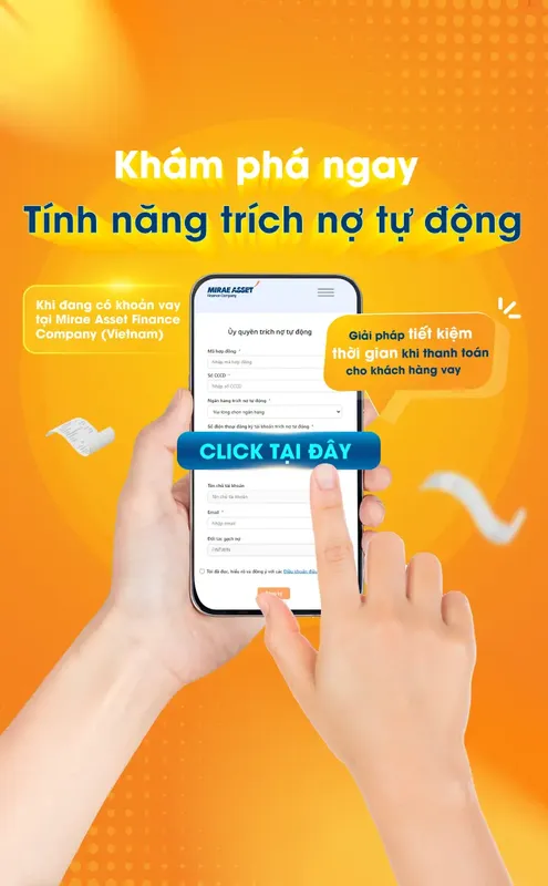 Sản phẩm UyQuyenTrichNoTuDong Mobile — Công Ty Tài Chính TNHH Một Thành Viên Mirae Asset (Việt Nam) — MST 0312568567