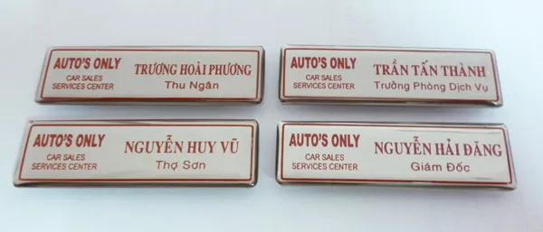 Sản phẩm bang ten inox — Công Ty TNHH MTV Thương Mại Và Dịch Vụ In Siêu Việt — MST 0312715726
