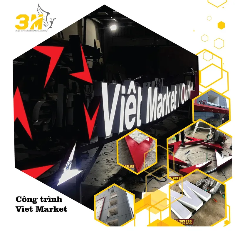 Sản phẩm cong trình viet market — Công Ty TNHH Quảng Cáo Và Xây Dựng 3M — MST 0312788763