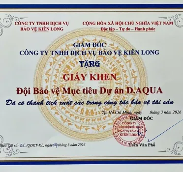 Sản phẩm giay khen 3925 — Kiên Long Hoàng - Công Ty TNHH Dịch Vụ Bảo Vệ Kiên Long Hoàng — MST 0312802249