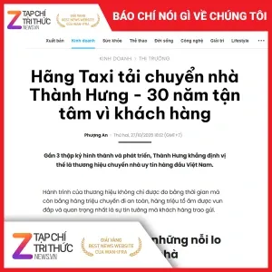 Sản phẩm hang taxi tai chuyen nha thanh hung  30 nam tan tam vi khach hang 1774226478 — Thùng Carton Thành Hưng - Công Ty TNHH MTV Thương Mại Dịch Vụ Vận Tải Quốc Tế
Thành Hưng — MST 0312805465