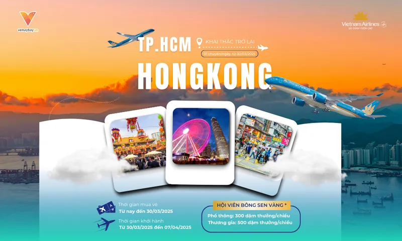 Sản phẩm mo lai duong bay saigon hongkong — Công Ty TNHH Vemaybay VN — MST 0312830694