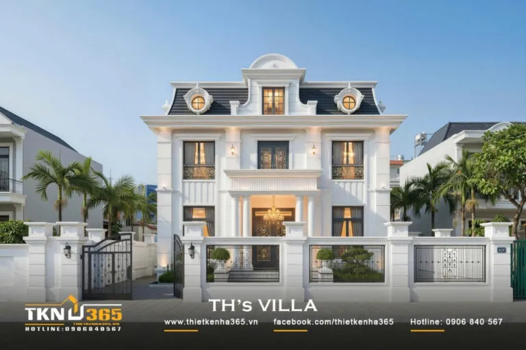 Sản phẩm ths villa dinh thu phong cach tan co dien 11 768x512 — Công Ty TNHH Thiết Kế Nhà 365 — MST 0313056667