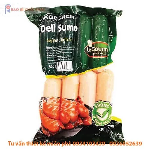 Sản phẩm bao bi xuc xich 01 — Bao Bì Khởi Phát - Công Ty TNHH Sản Xuất In ấn Bao Bì Khởi Phát — MST 0313094302