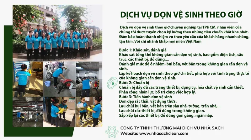Sản phẩm Dich vu don ve sinh theo gio nha sach clean 1 — Công Ty TNHH Thương Mại Vệ Sinh Công Nghiệp Nhà Sạch — MST 0313098970
