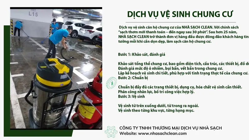 Sản phẩm Dich vu ve sinh chung cu nha sach clean 1 — Công Ty TNHH Thương Mại Vệ Sinh Công Nghiệp Nhà Sạch — MST 0313098970