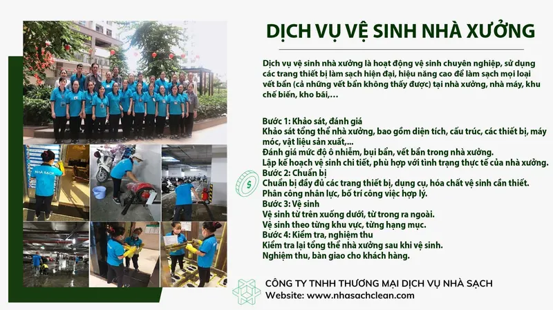 Sản phẩm Dich vu ve sinh nha xuong nha sach clean — Công Ty TNHH Thương Mại Vệ Sinh Công Nghiệp Nhà Sạch — MST 0313098970
