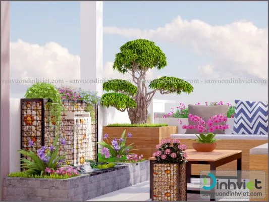 Sản phẩm thiet ke san thuong nha pho ct 2 533x400 — Thiết Kế Cảnh Quan VJ-TOP - Công Ty TNHH VJ-TOP — MST 0313108869