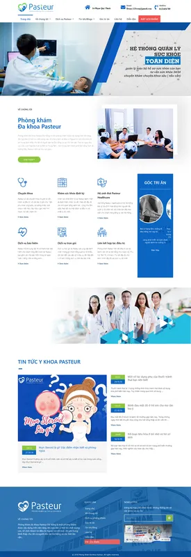 Sản phẩm mau website phong kham pasteur — Công Ty TNHH 123CORP — MST 0313132477