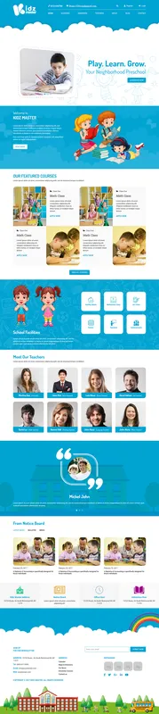 Sản phẩm mau website truong mam non master kids — Công Ty TNHH 123CORP — MST 0313132477