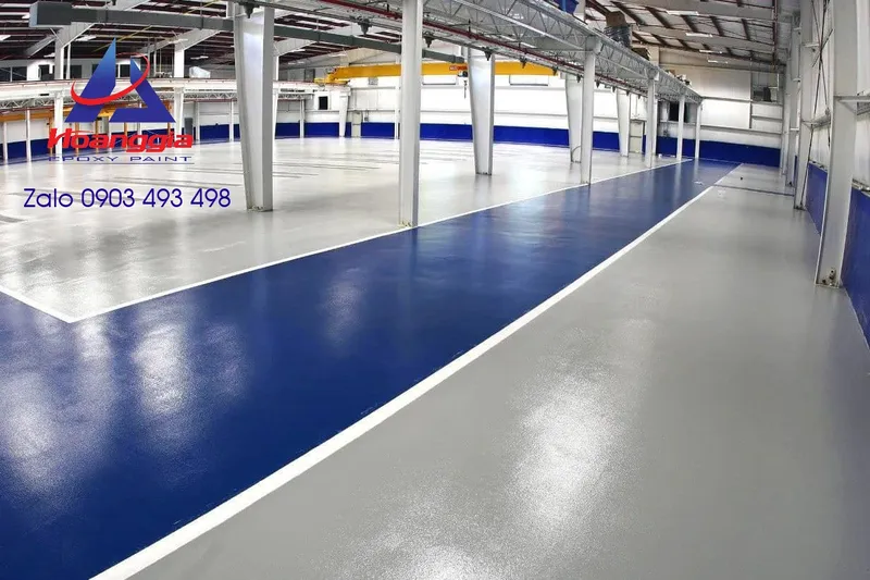 Sản phẩm thi cong son epoxy nha xuong mau xam grey — Sơn Epoxy Hoàng Gia - Công Ty TNHH Kỹ Thuật Epoxy Hoàng Gia — MST 0313195653