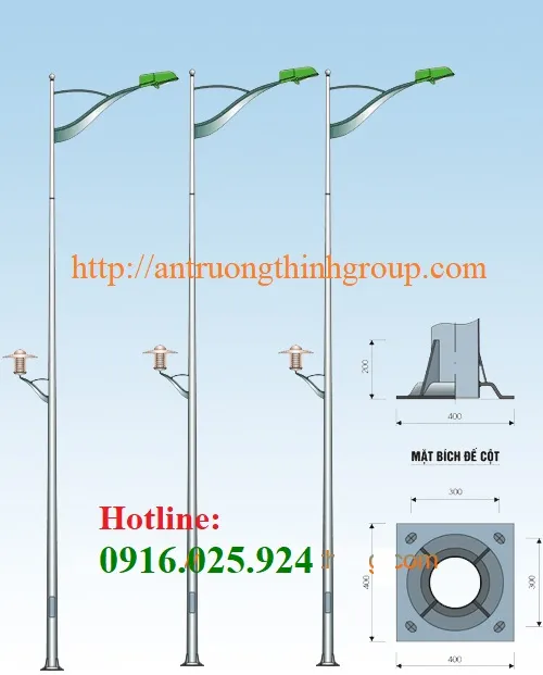 Sản phẩm 090327184406_Cot den cao ap tron con can don kieu dep — Chiếu Sáng An Trường Thịnh - Công Ty TNHH Chiếu Sáng An Trường Thịnh — MST 0313219343