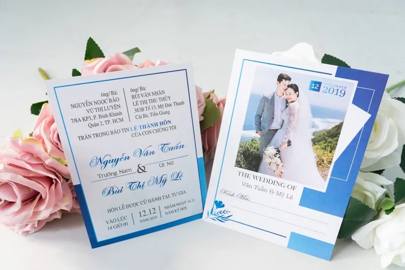 Sản phẩm thiep cuoi hp mau xanh — In Thiệp Phú Quý Gia - Công Ty TNHH Thiết Kế - Thương Mại Phú Quý Gia — MST 0313257211
