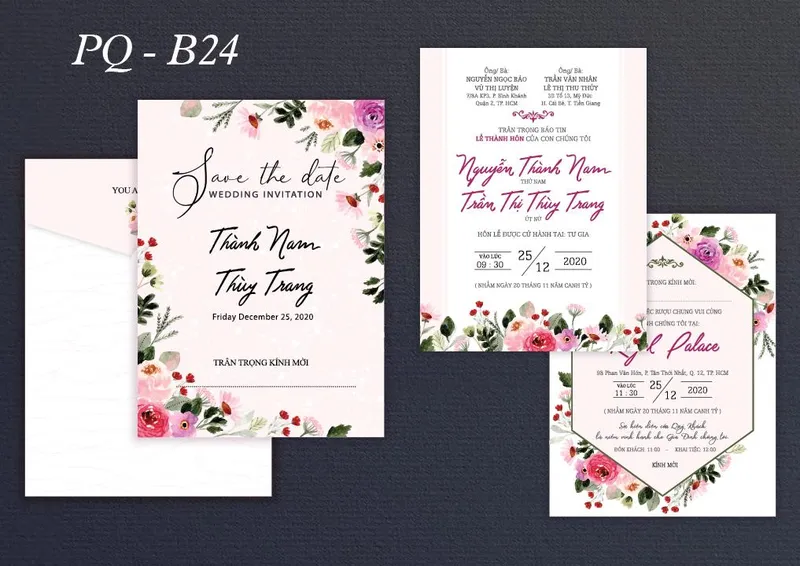 Sản phẩm thiep cuoi mau hong — In Thiệp Phú Quý Gia - Công Ty TNHH Thiết Kế - Thương Mại Phú Quý Gia — MST 0313257211