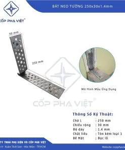Sản phẩm bass neo tuong chu l 250x1.4 247x296 — Công Ty TNHH Phụ Kiện Và Cốp Pha Việt — MST 0313296820