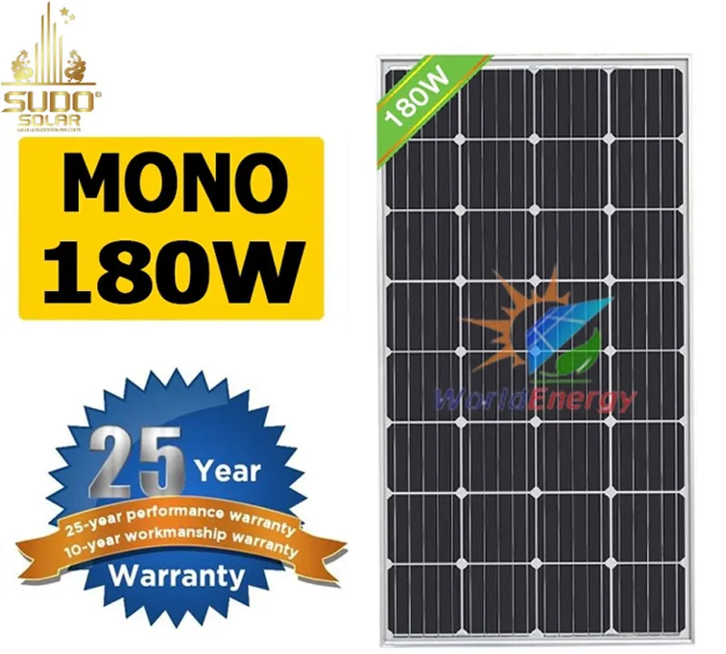 Sản phẩm Tam Pin Nang Luong Mat Troi Mono 180W WorldEnergy — SUDO SOLAR - Công Ty TNHH Sản Xuất Cửa Miền Nam — MST 0313323136