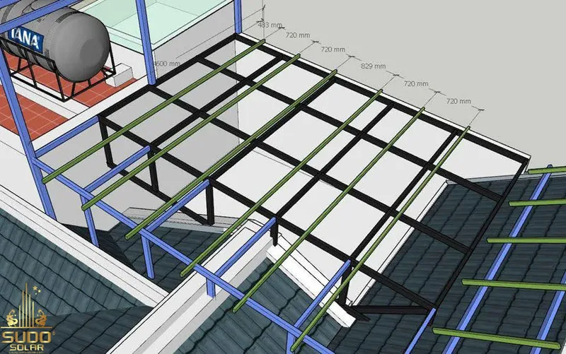 Sản phẩm Len Thiet Ke 3D Cong Trinh Nang Luong Mat Troi 4 — SUDO SOLAR - Công Ty TNHH Sản Xuất Cửa Miền Nam — MST 0313323136