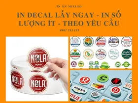 Sản phẩm in decal lay ngay trong ngay — In Ấn MILIGO - Công Ty TNHH MILIGO — MST 0313340526