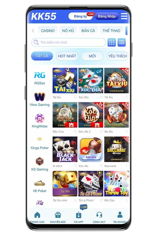 Sản phẩm 04 skrin of site casino kk55 — Công Ty TNHH Thương Mại Dịch Vụ Công Nghệ Viễn Thông Tiến Thành — MST 0313391697