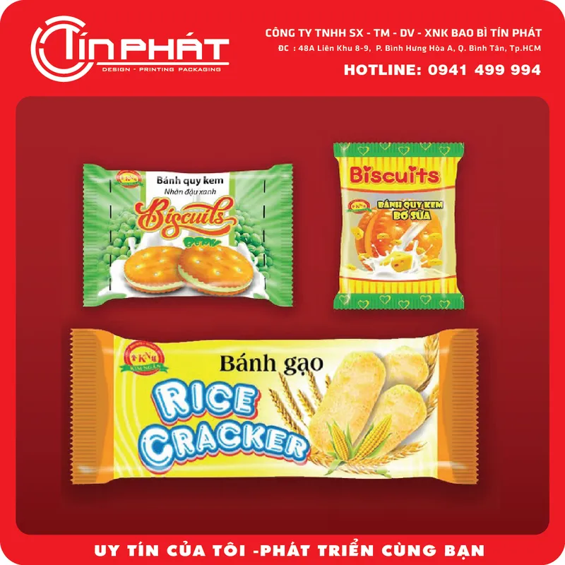 Sản phẩm bao bi banh quy TP 01 — Công Ty TNHH Sản Xuất Thương Mại Dịch Vụ Xuất Nhập Khẩu Bao Bì Tín Phát — MST 0313408774