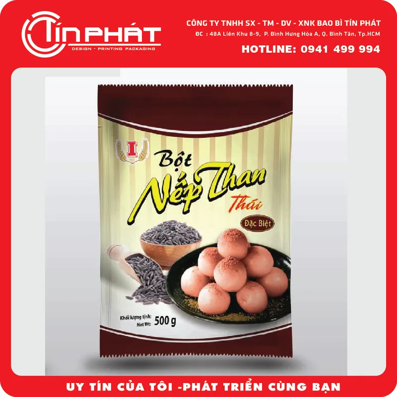 Sản phẩm bao bi bot nep than TP 01 — Công Ty TNHH Sản Xuất Thương Mại Dịch Vụ Xuất Nhập Khẩu Bao Bì Tín Phát — MST 0313408774