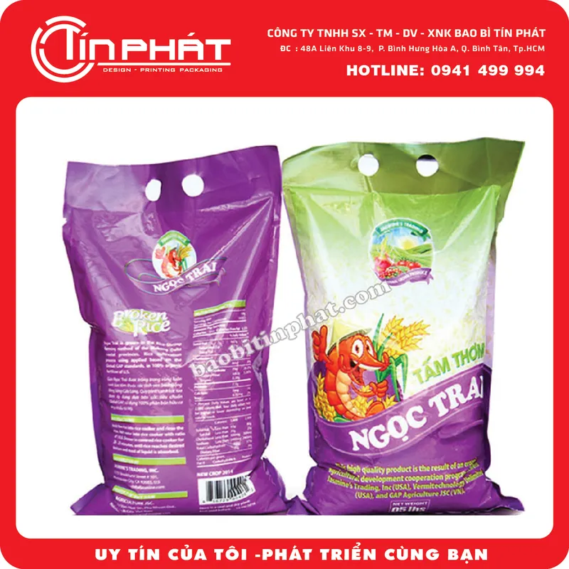 Sản phẩm bao bi gao 500g TP 01 — Công Ty TNHH Sản Xuất Thương Mại Dịch Vụ Xuất Nhập Khẩu Bao Bì Tín Phát — MST 0313408774