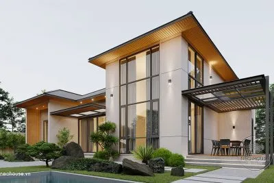 Sản phẩm biet thu 1 tang co gac lung mai Nhat tai Bac Giang BT62 anh bia 400x267 — Kiến Trúc Xây Dựng NEOHOUSE - Công Ty Cổ Phần Kiến Trúc Xây Dựng NEOHOUSE — MST 0313420940