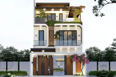 Sản phẩm biet thu pho 2 tang 1 tum mat tien 8m hien dai BT67 anh bia 400x267 — Kiến Trúc Xây Dựng NEOHOUSE - Công Ty Cổ Phần Kiến Trúc Xây Dựng NEOHOUSE — MST 0313420940