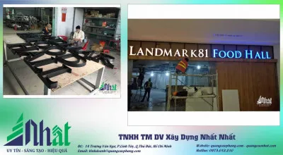 Sản phẩm lam bang hieu chu tole — Bảng Quảng Cáo Nhất Nhất - Công Ty TNHH TM DV Xây Dựng Nhất Nhất — MST 0313424818