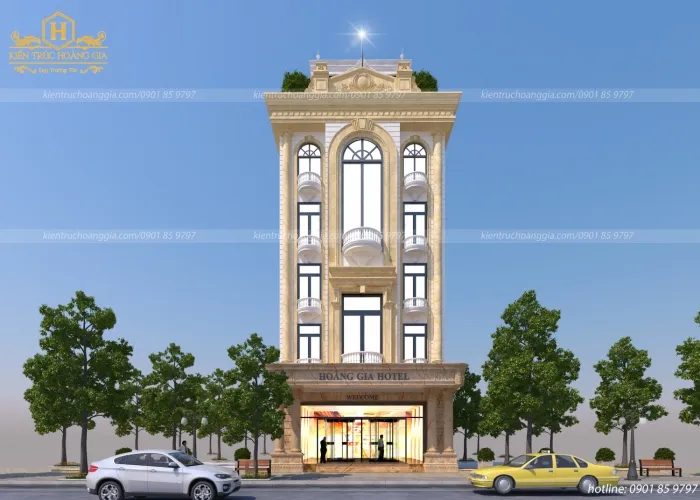 Sản phẩm khach san 5 tang 2 1614751630 — Công Ty Thiết Kế Xây Dựng Kiến Trúc Hoàng Gia — MST 0313459070