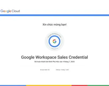 Sản phẩm Google Workspace Sales Credential 12 rd9wv6mrr3q0xwl4dy9blt76jb13zogn7okc3ach3c — Công Ty TNHH Công Nghệ Mật Mã — MST 0313496639