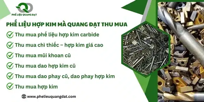 Sản phẩm nhung loi ich khi ban phe lieu hop kim — Công Ty TNHH Thương Mại Phế Liệu Quang Đạt — MST 0313551100