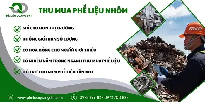 Sản phẩm quang dat thu mua phe lieu nhom gia cao 1 — Công Ty TNHH Thương Mại Phế Liệu Quang Đạt — MST 0313551100